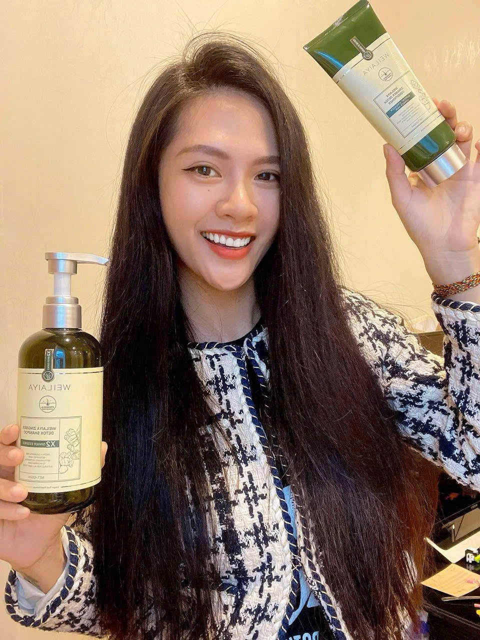 NEW WEILAIYA X2 GINGER ESSENCE ZINGIBER DETOX SHAMPOO & CONDITIONER BUNDLE 620ML FOR OILY HAIR