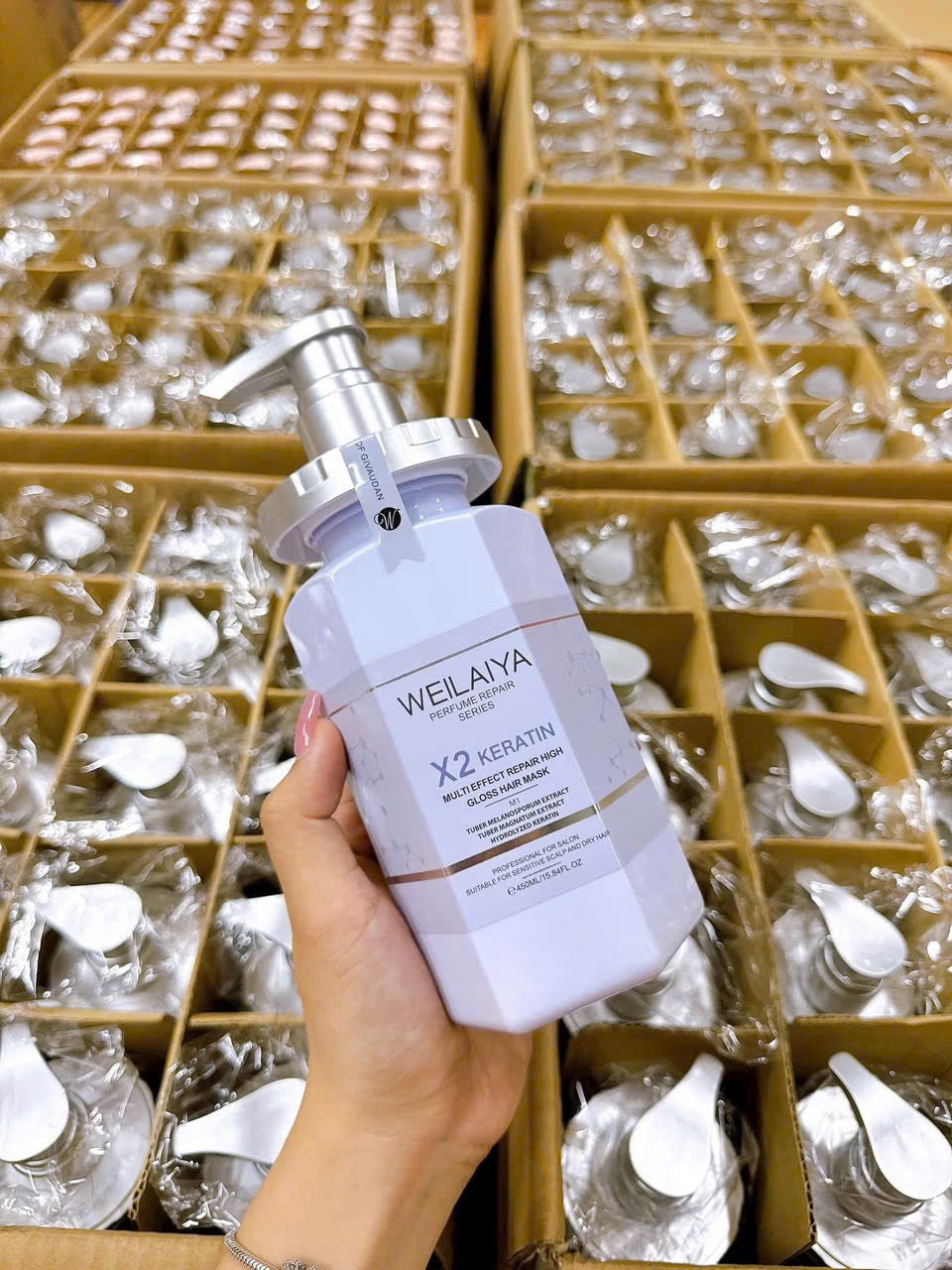 NEW WEILAIYA X2 KERATIN MULTI EFFECT REPAIR HIGH GLOSS HAIR MASK 450ML