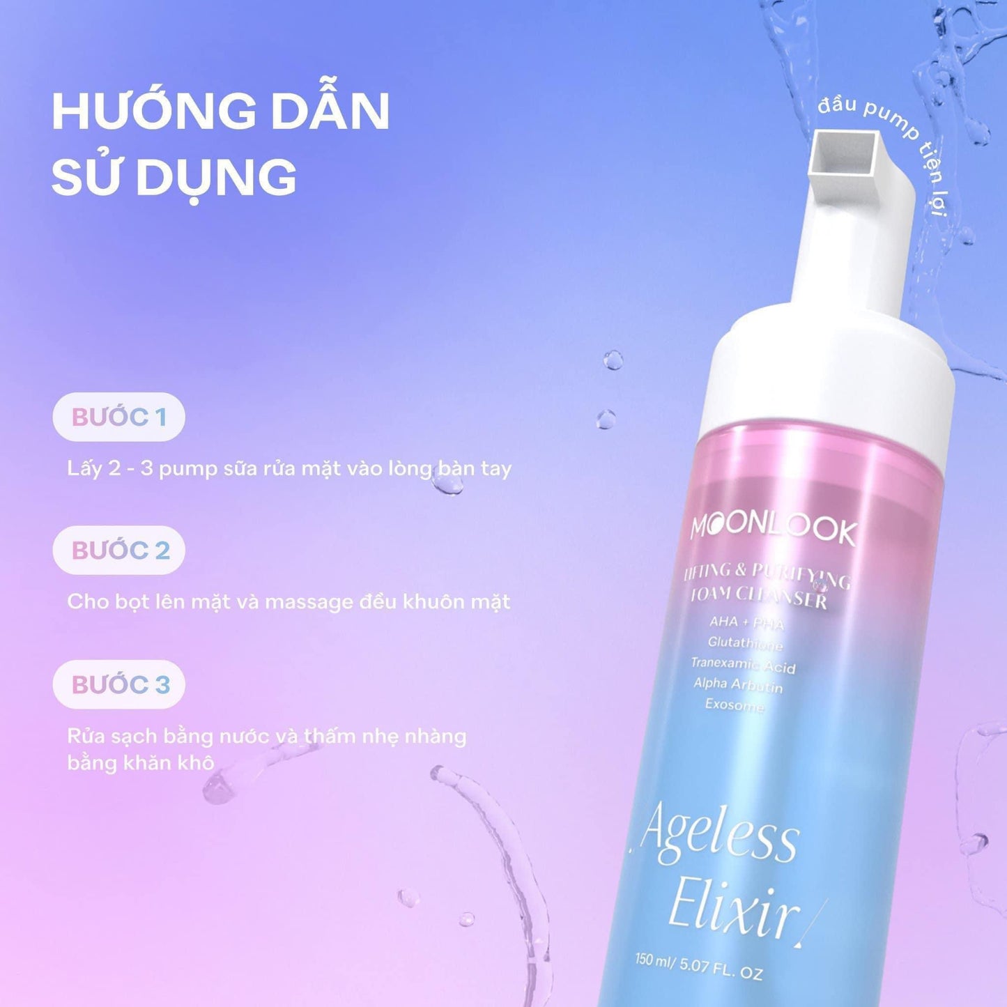 NEW MOON LOOK LIFTING & PURIFYING FOAM CLEANSER 150ML