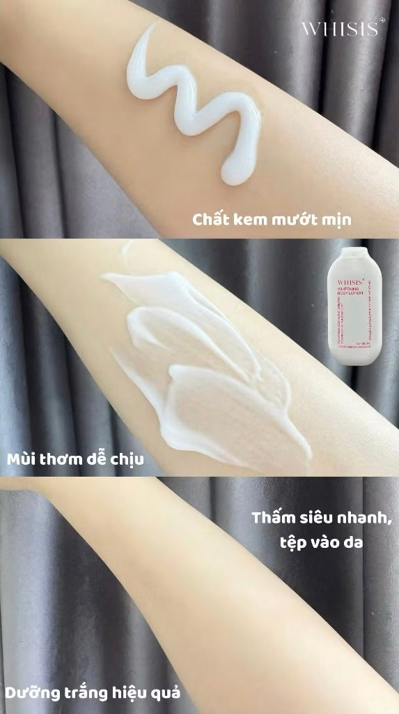 WHISIS PREMIUM COLLAGEN BODY CREAM SPF50+ PA++++ 200ML & RICE FERMENT WHITENING BODY LOTION 300ML BUNDLE