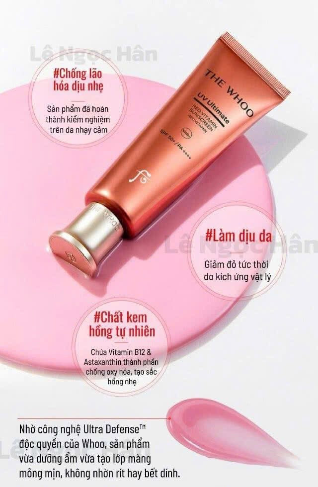 THE WHOO UV ULTIMATE RED VITAMIN SUNSCREEN SPF50+ PA++++ 50ML