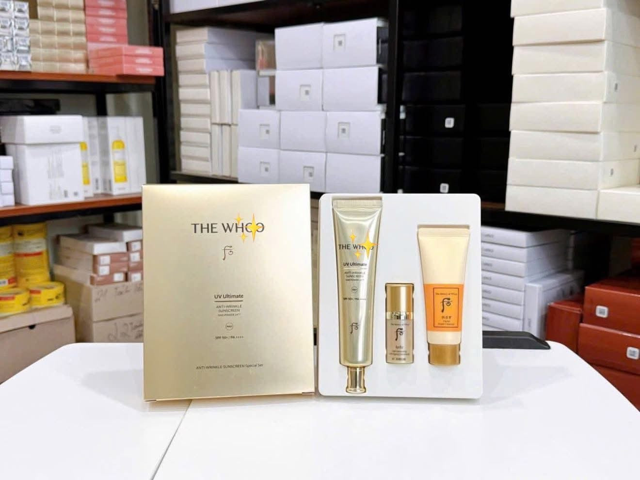 THE WHOO UV ULTIMATE ANTI WRINKLE SUNSCREEN SPF50+PA++++ SPECIAL SET