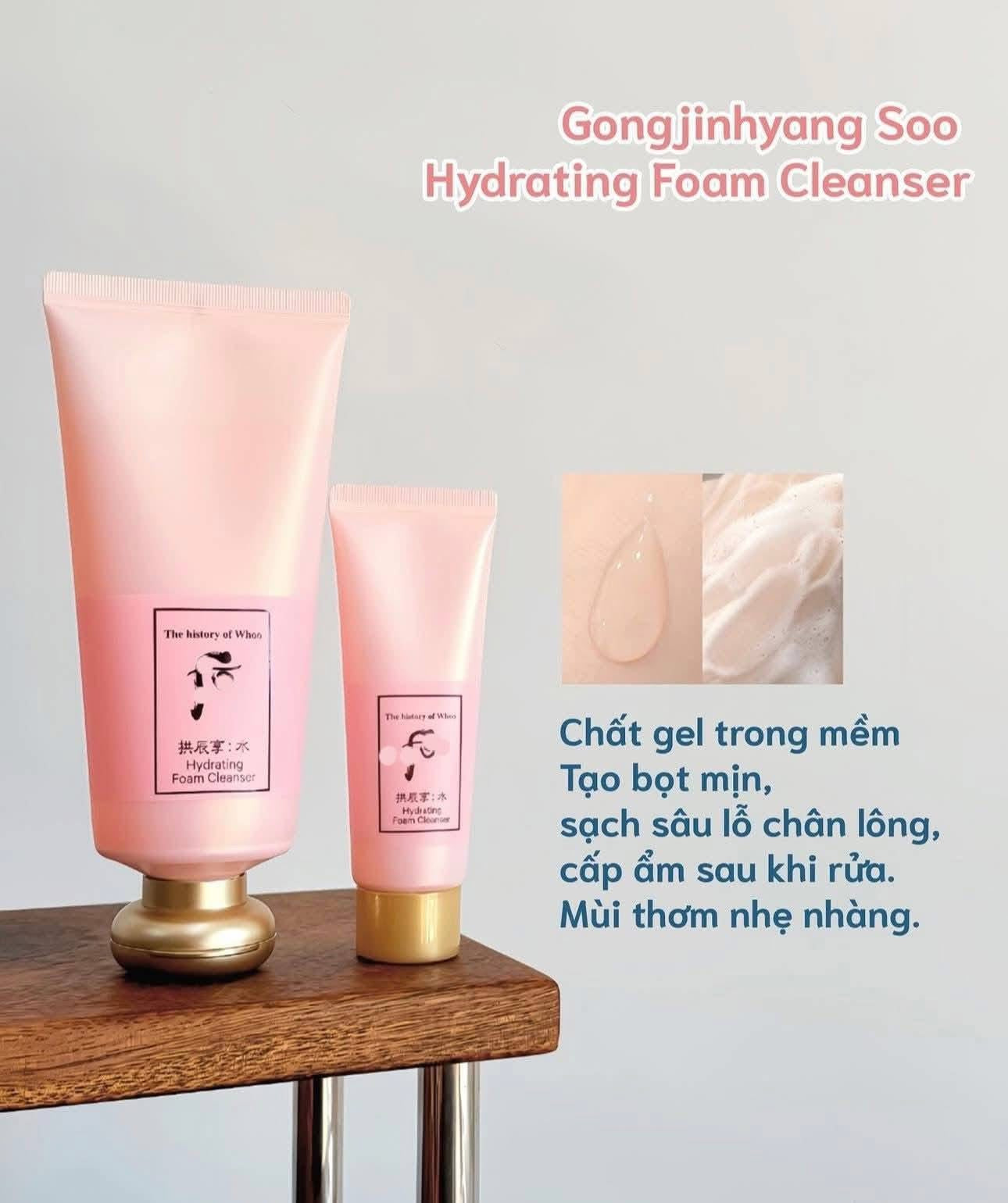 THE WHOO GONGJINHYANG SOO HYDRATING FOAM CLEANSER SET 180ML & 40ML
