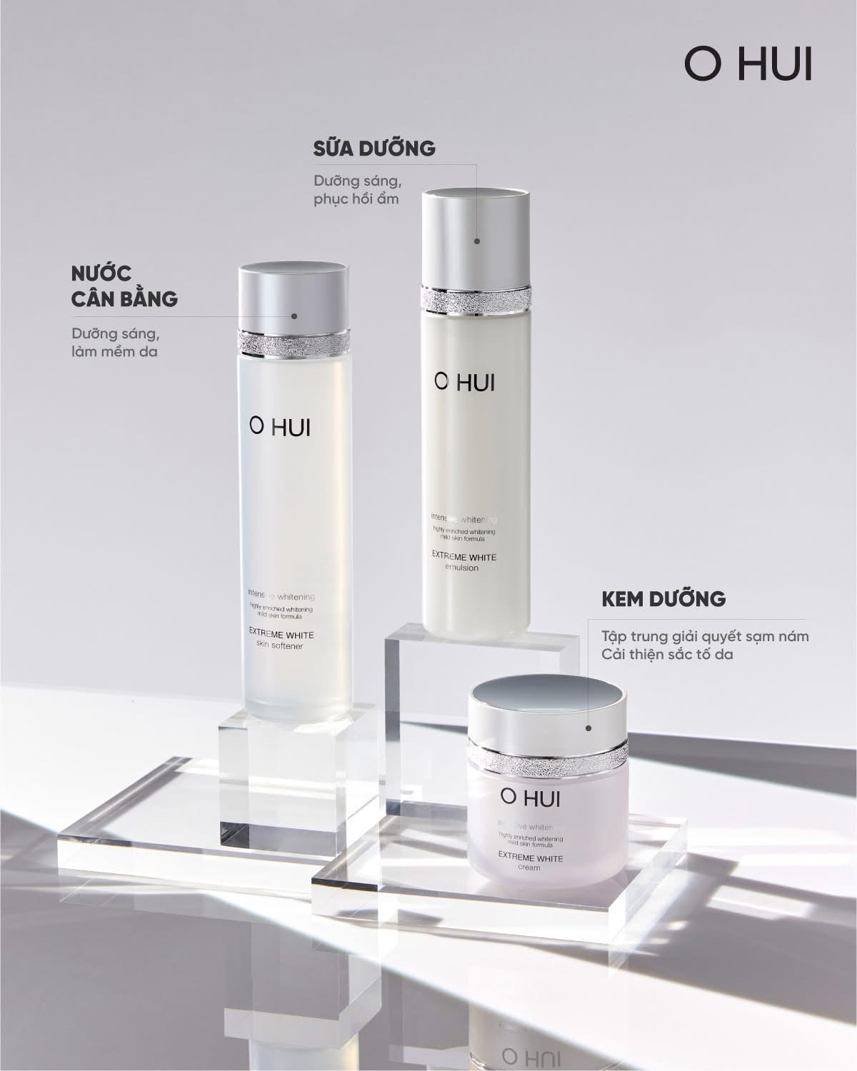 OHUI EXTREME WHITE PREMIUM WHITENING CREAM SET
