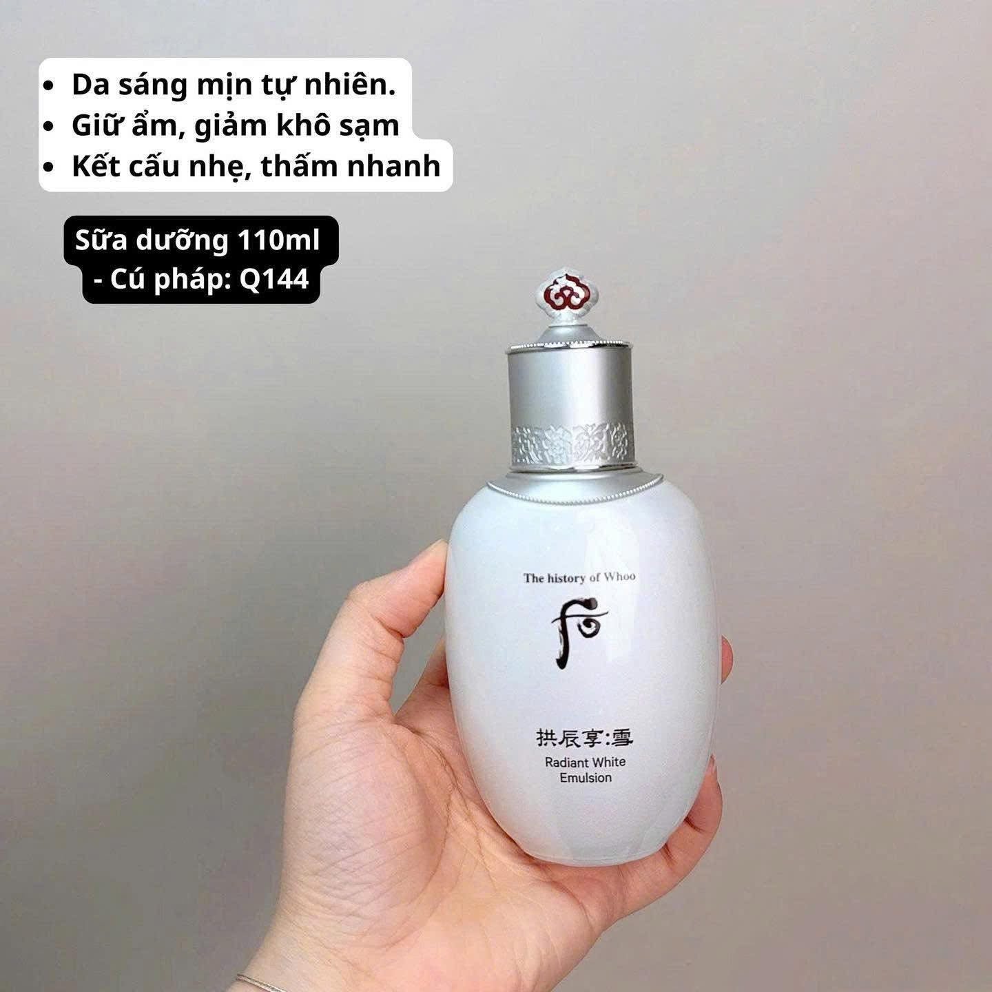 THE WHOO WHITE RADIANT MOISTURE FULL SET OF 8 ITEMS