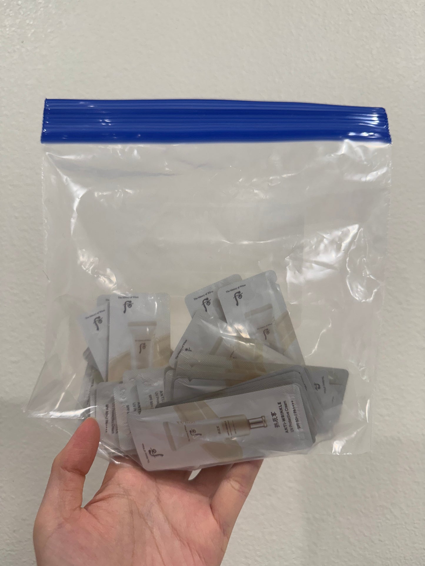 THE WHOO ANTI WRINKLE UV PROTECTIVE CREAM SPF50+ PA++++ SAMPLES 1ML x 30PCS