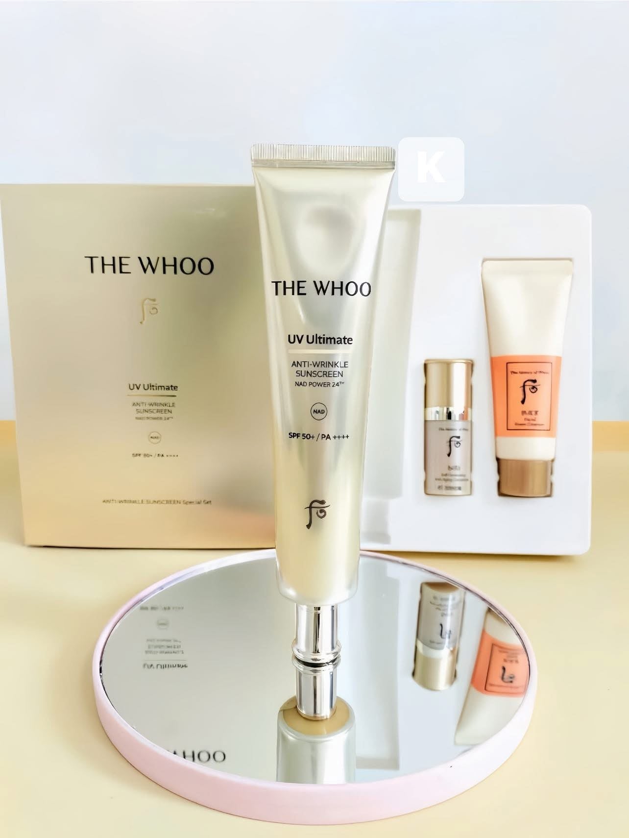 THE WHOO UV ULTIMATE ANTI WRINKLE SUNSCREEN SPF50+PA++++ SPECIAL SET
