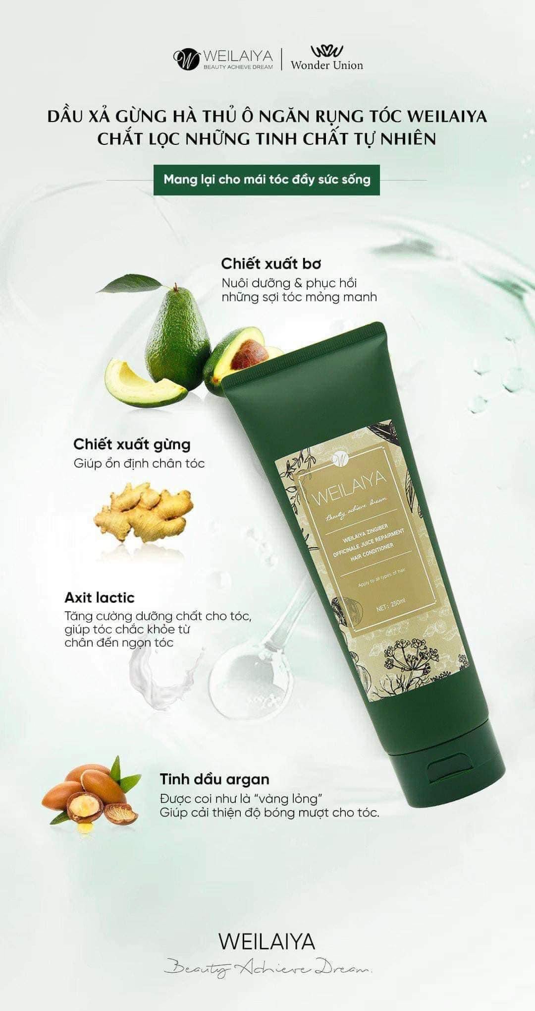 WEILAIYA GINGER SHAMPOO & CONDITIONER SET FOR DRY HAIR 450ML