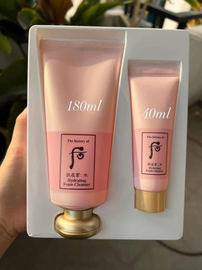 THE WHOO GONGJINHYANG SOO HYDRATING FOAM CLEANSER SET 180ML & 40ML