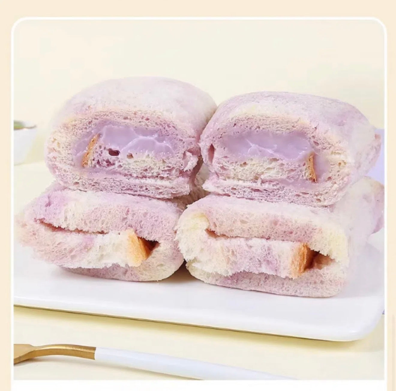 Taiwanese Taro Cream Sponge Cakes 1 Box of 4LBS