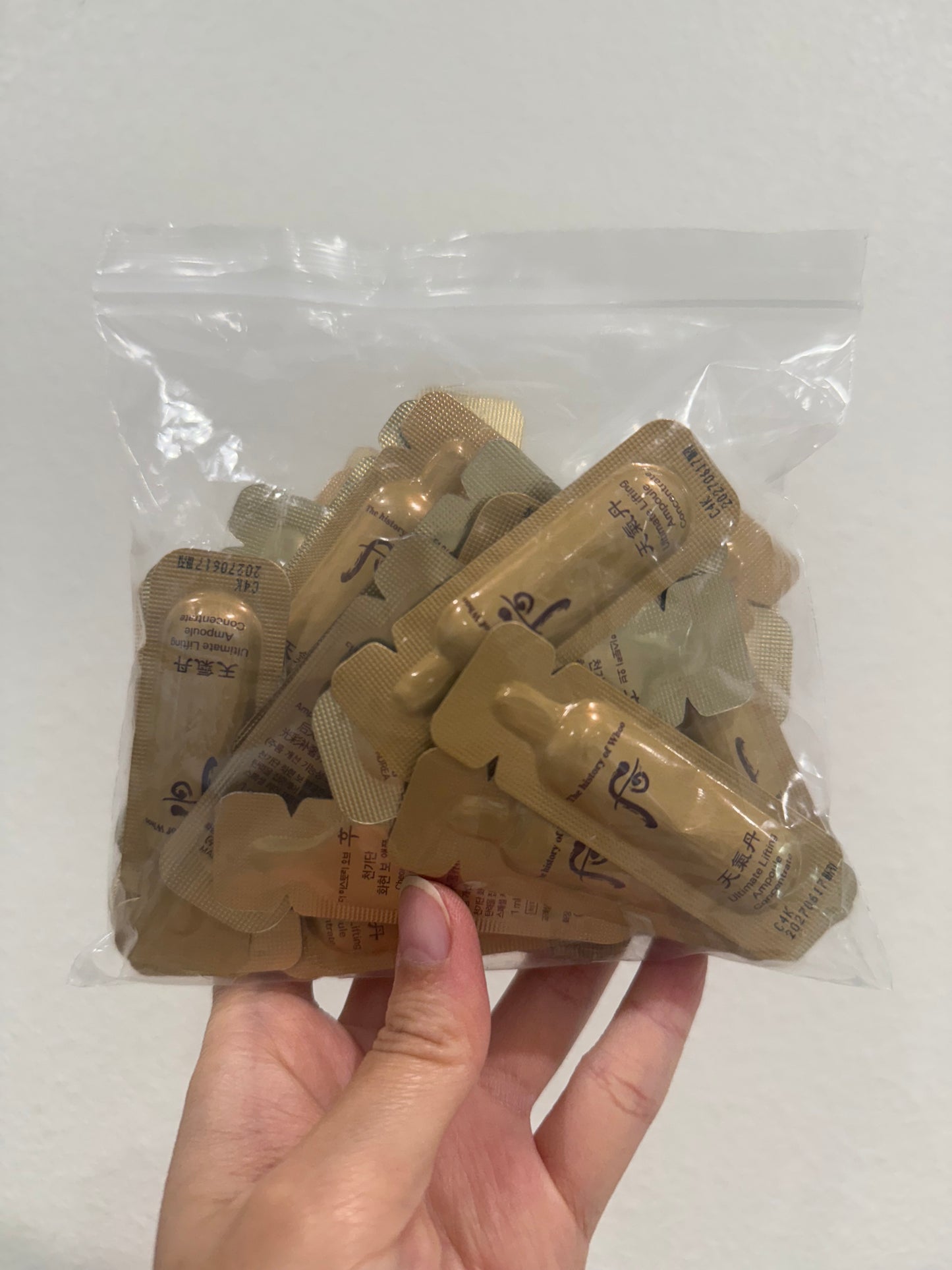 THE WHOO ULTIMATE LIFTING AMPOULE CONCENTRATE SAMPLES 1ML x 60PCS