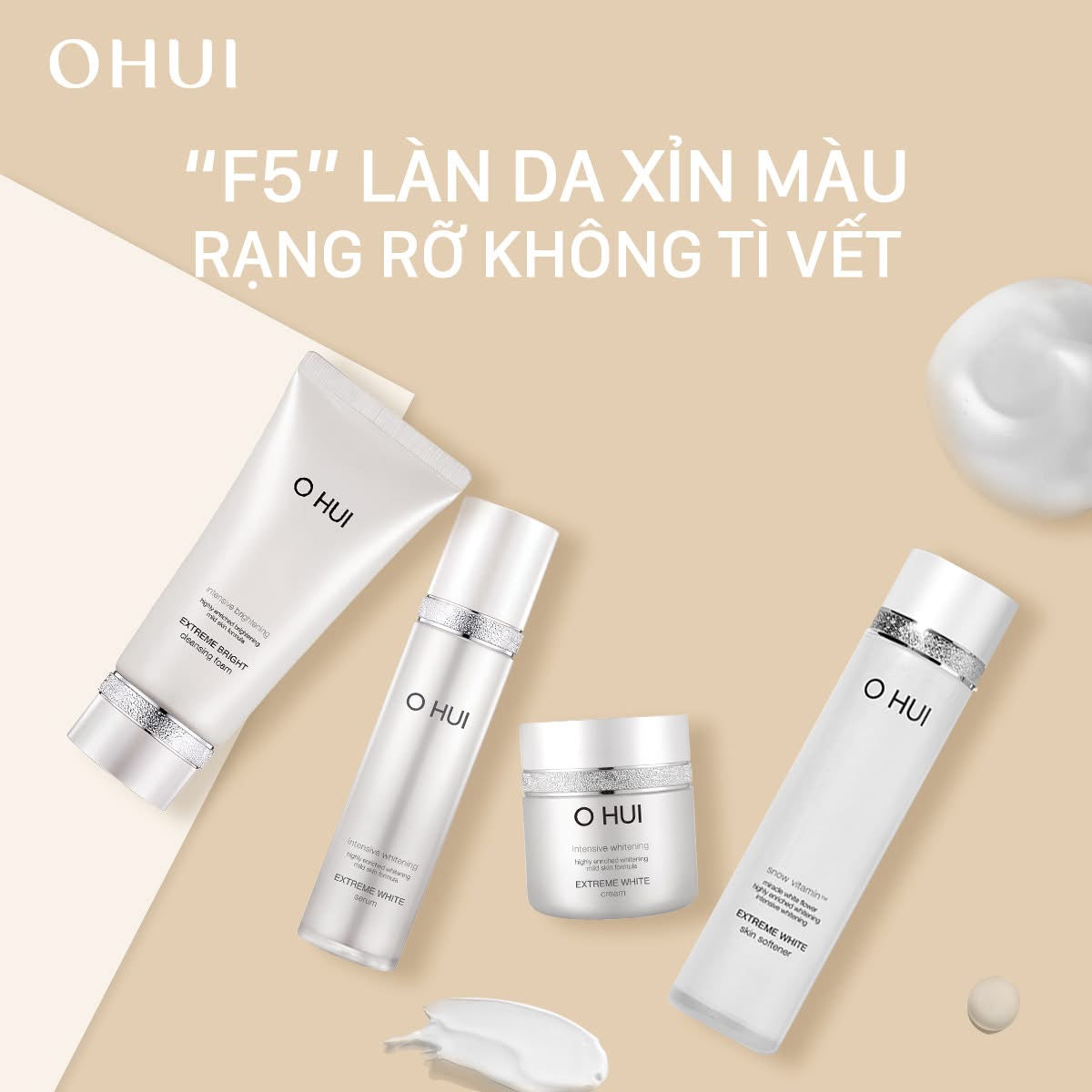 OHUI EXTREME WHITE PREMIUM WHITENING CREAM SET