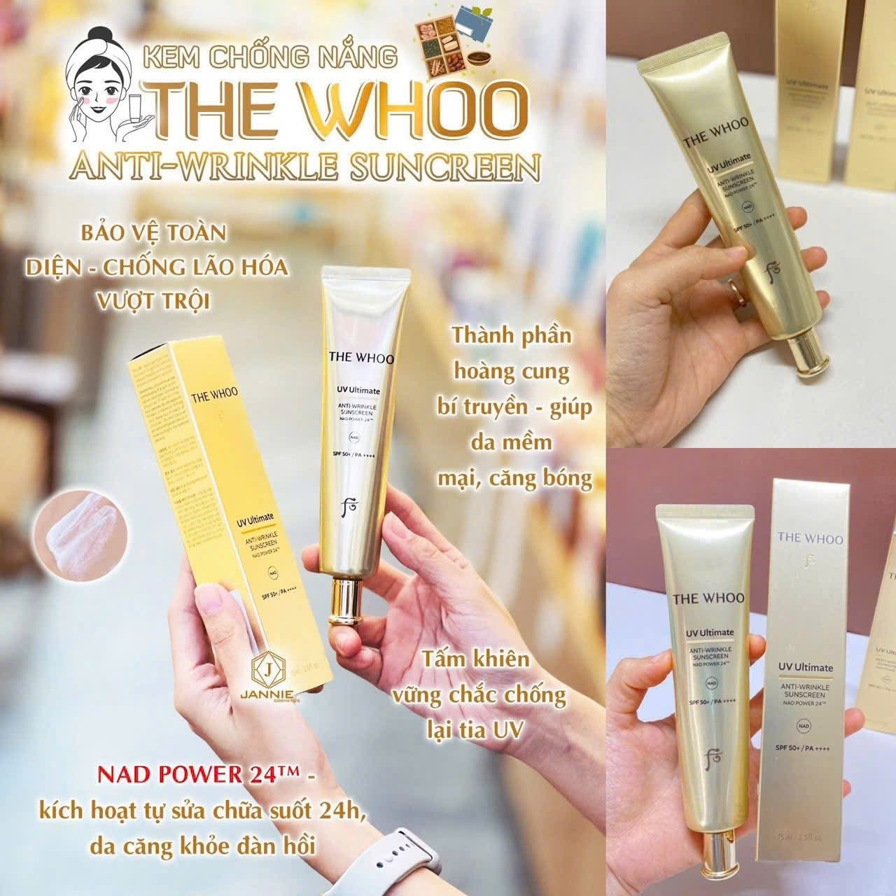 THE WHOO UV ULTIMATE ANTI WRINKLE SUNSCREEN SPF50+PA++++ SPECIAL SET