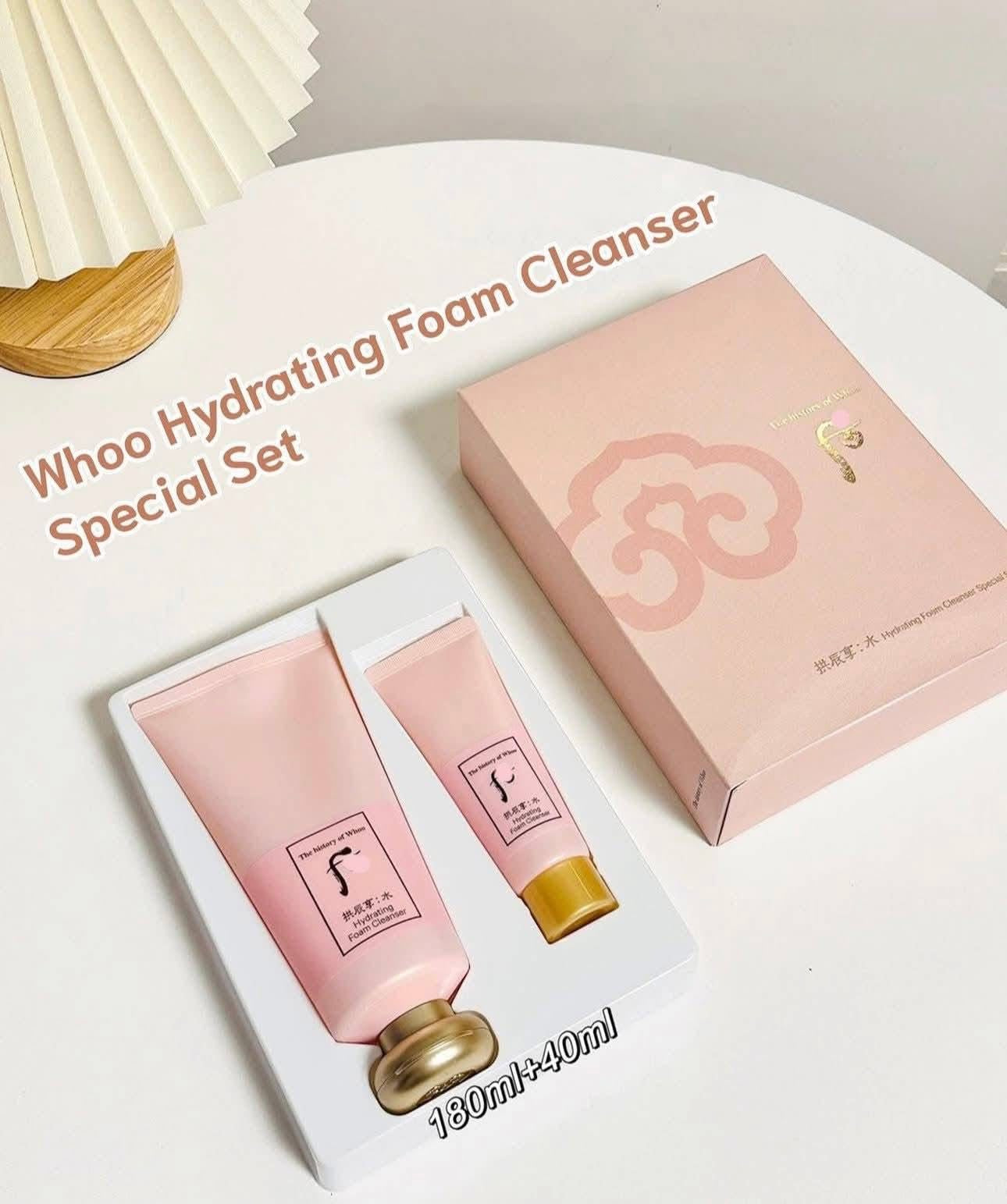 THE WHOO GONGJINHYANG SOO HYDRATING FOAM CLEANSER SET 180ML & 40ML