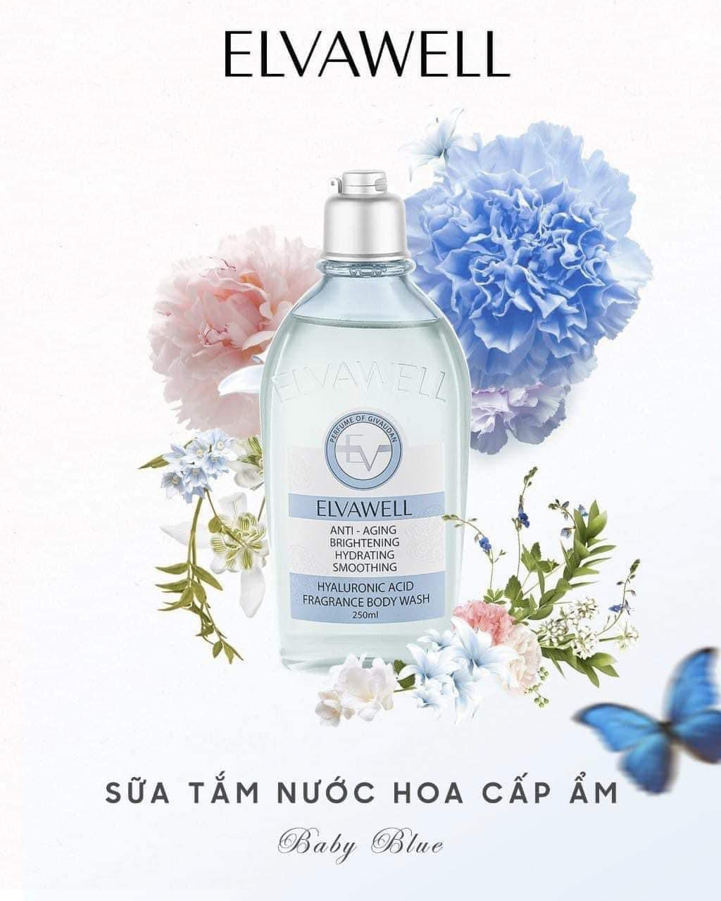 ELVAWELL HYALURONIC ACID FRAGRANCE BODY WASH 250ML