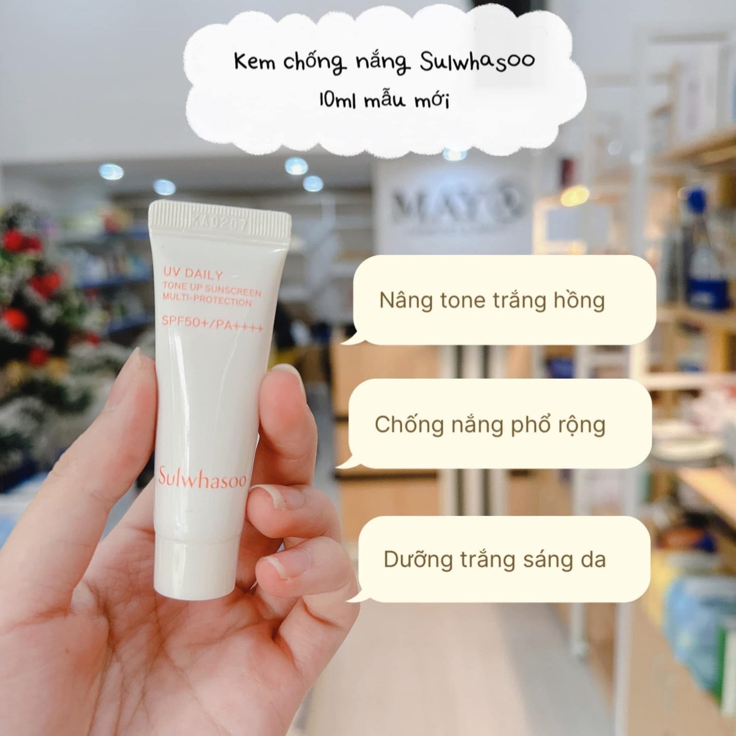 SULWHASOO UV DAILY TONE UP SUNSCREEN MULTI PROTECTION SPF50+ PA++++ MINI 10ML x 10PCS