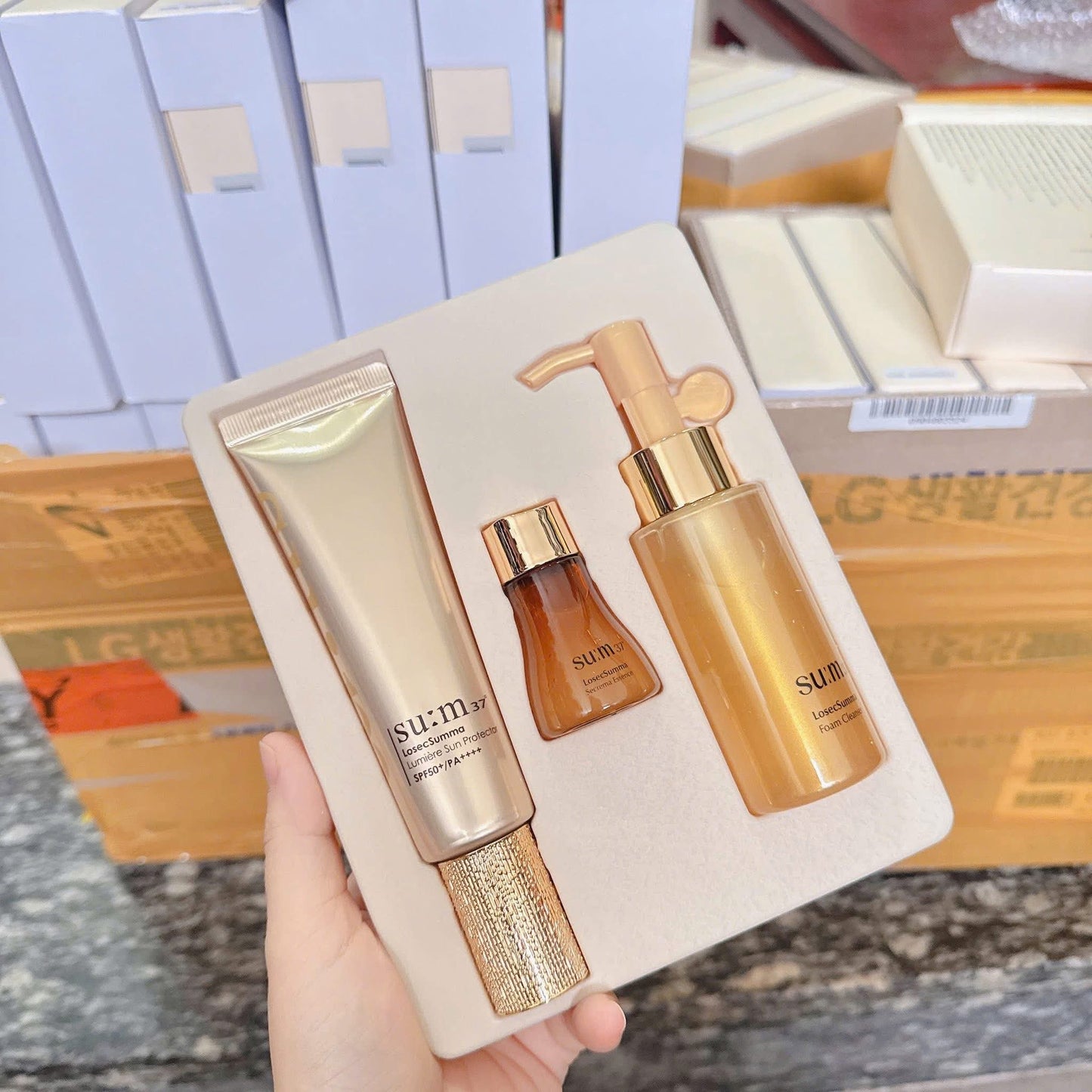 SUM37 LOSEC SUMMA PREMIUM GOLD REGENERATING SUNSCREEN SPF50+ PA++++ SPECIAL SET OF 3