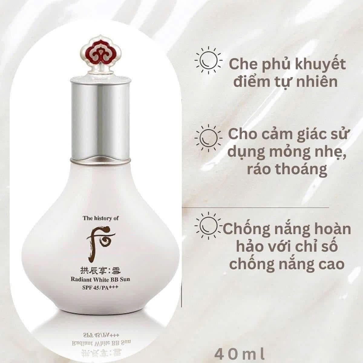 THE WHO GONGJINHYANG BRIGHTENING UV PROTECTIVE BB CREAM SPF50+ PA+++ SET #1 BRIGHT BEIGE