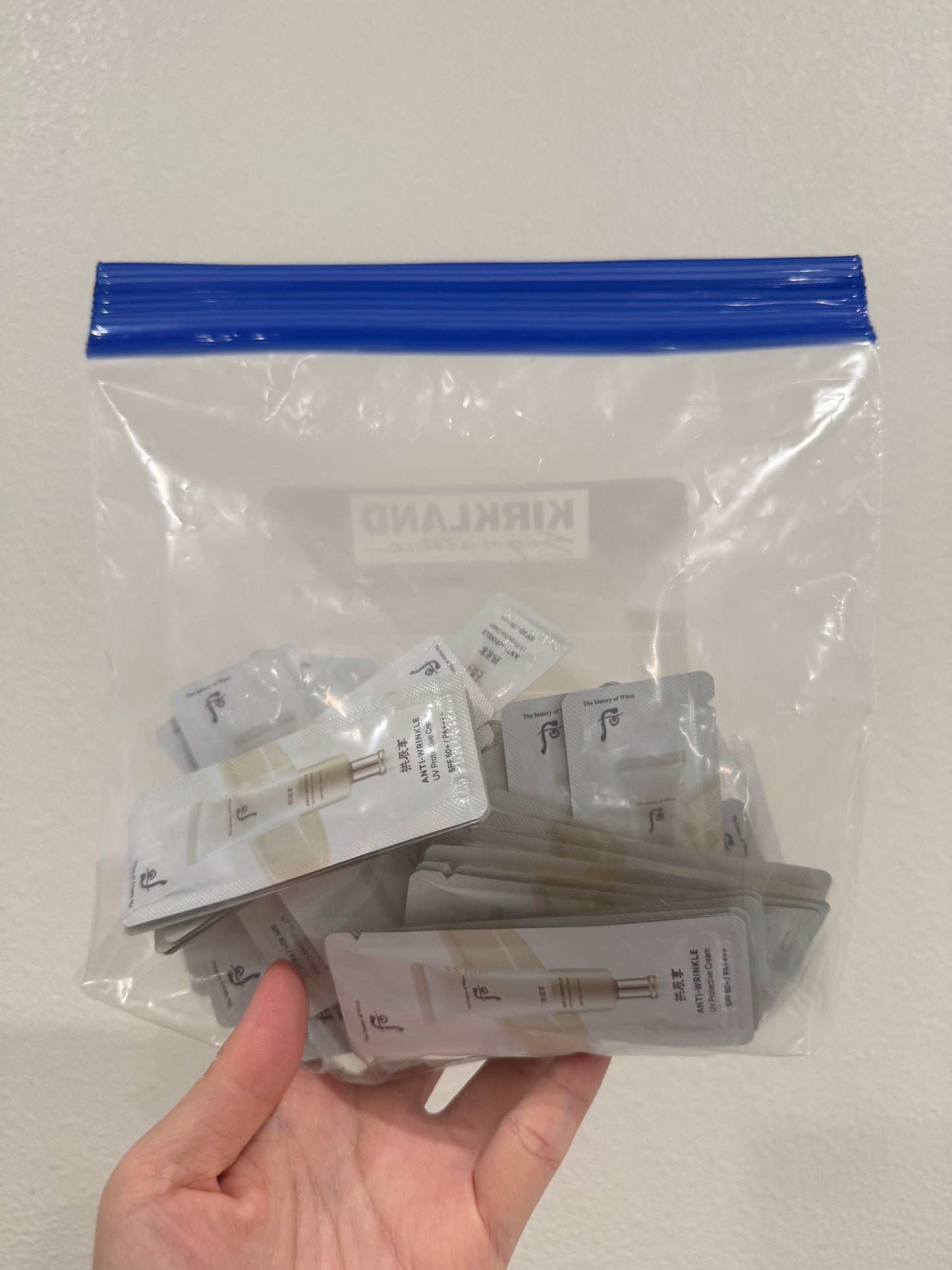 THE WHOO ANTI WRINKLE UV PROTECTIVE CREAM SPF50+ PA++++ SAMPLES 1ML x 60PCS