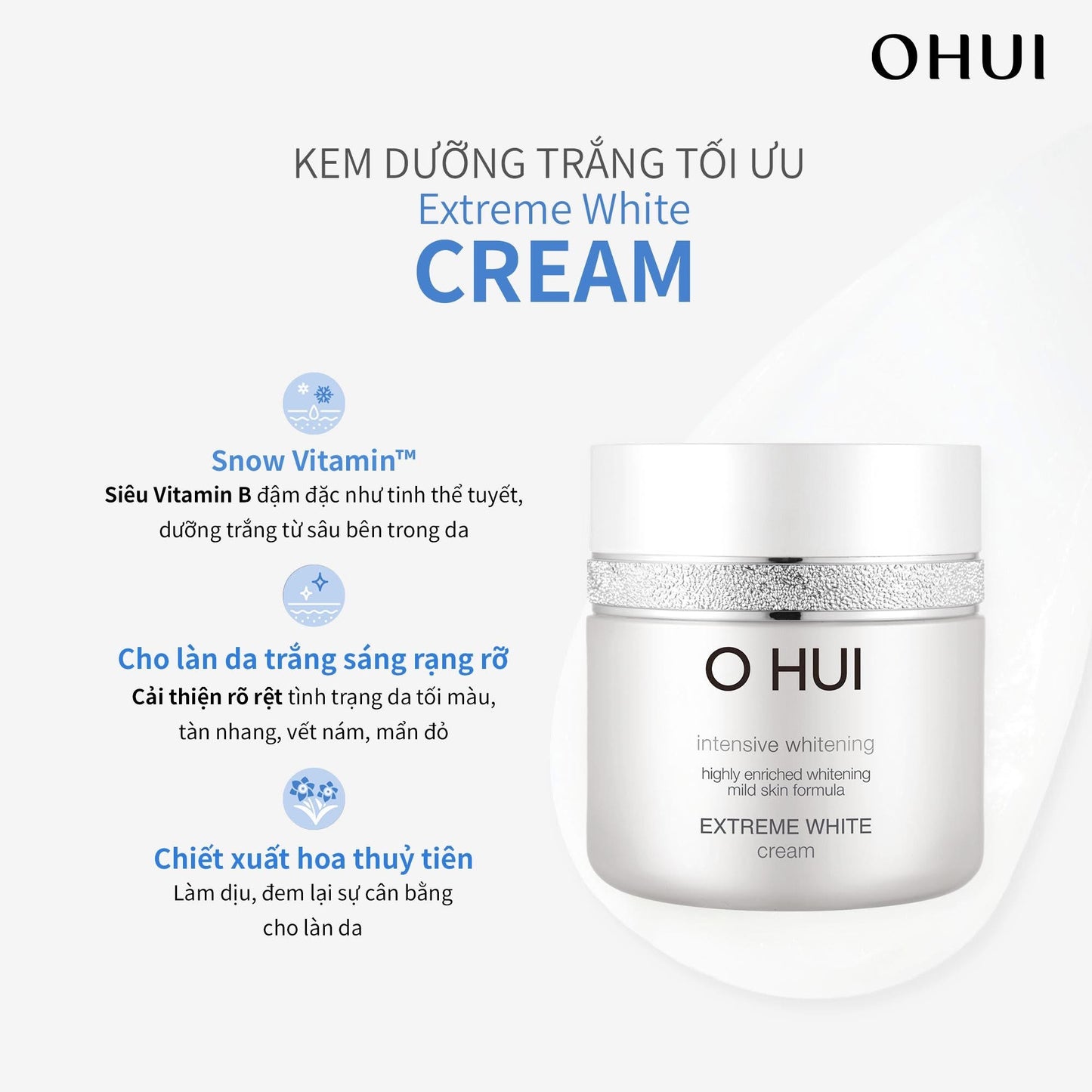OHUI EXTREME WHITE PREMIUM WHITENING CREAM SET