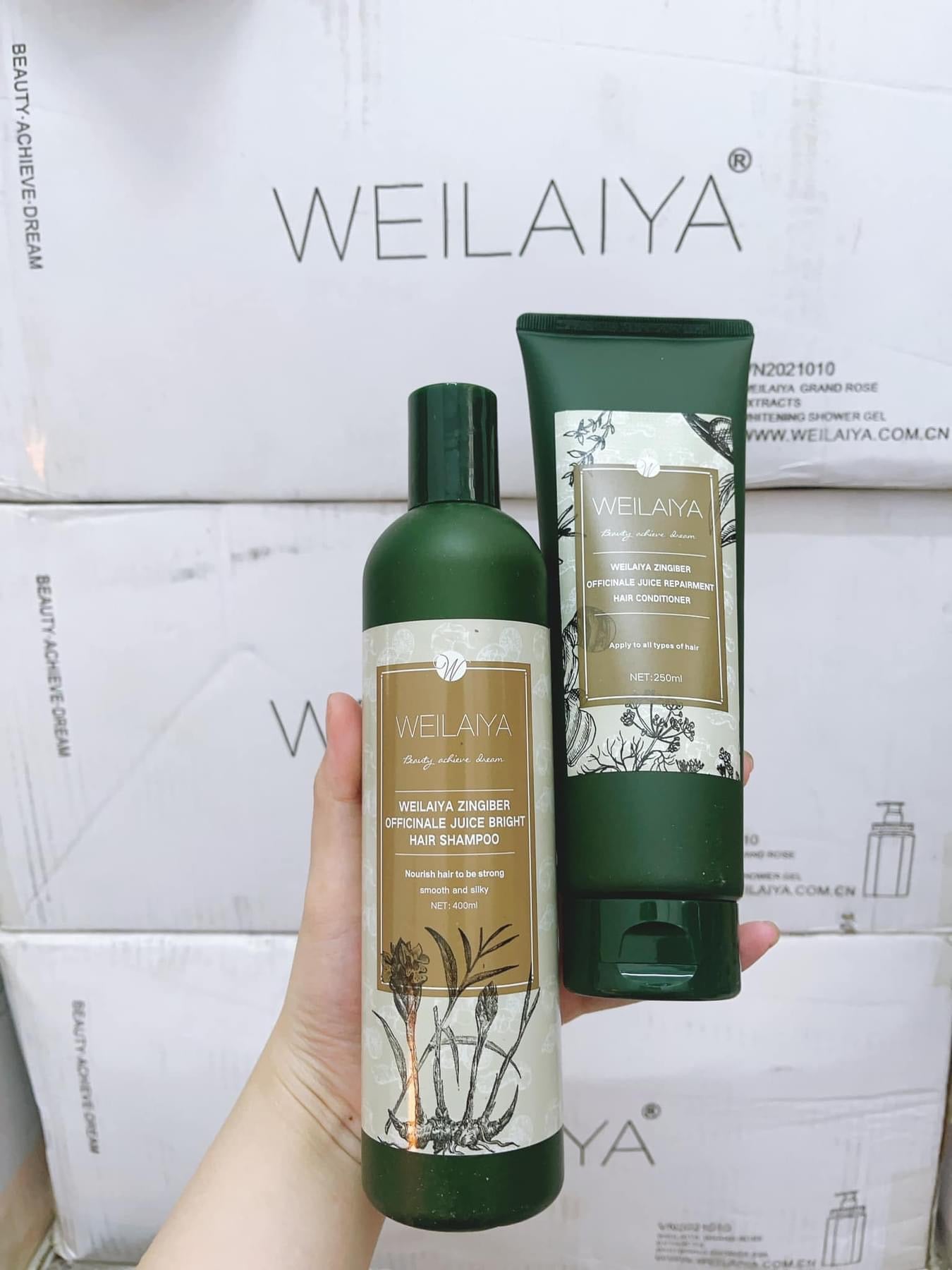 WEILAIYA GINGER SHAMPOO & CONDITIONER SET FOR DRY HAIR 450ML