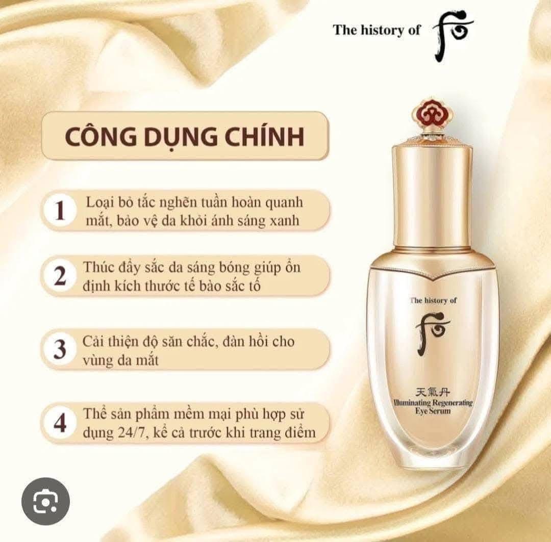 THE WHOO CHEONGIDAN ILLUMINATING REGENERATING EYE SERUM SAMPLES 1ML x 120PCS