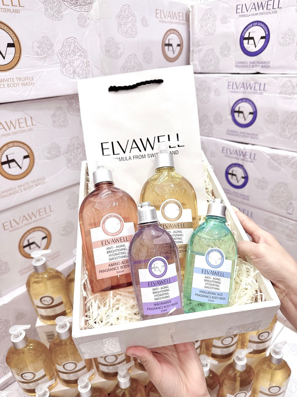 ELVAWELL HYALURONIC ACID FRAGRANCE BODY WASH 250ML