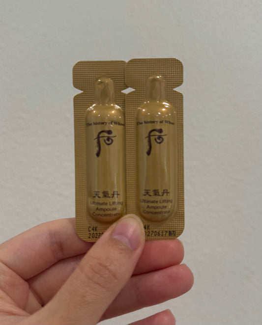 THE WHOO ULTIMATE LIFTING AMPOULE CONCENTRATE SAMPLES 1ML x 30PCS