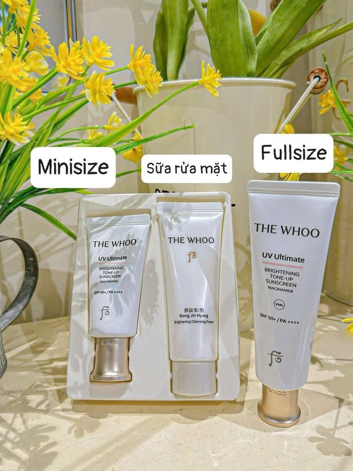 THE WHOO UV ULTIMATE BRIGHTENING TONE UP SUNSCREEN NIACINAMIDE SPF50+ PA++++ SET